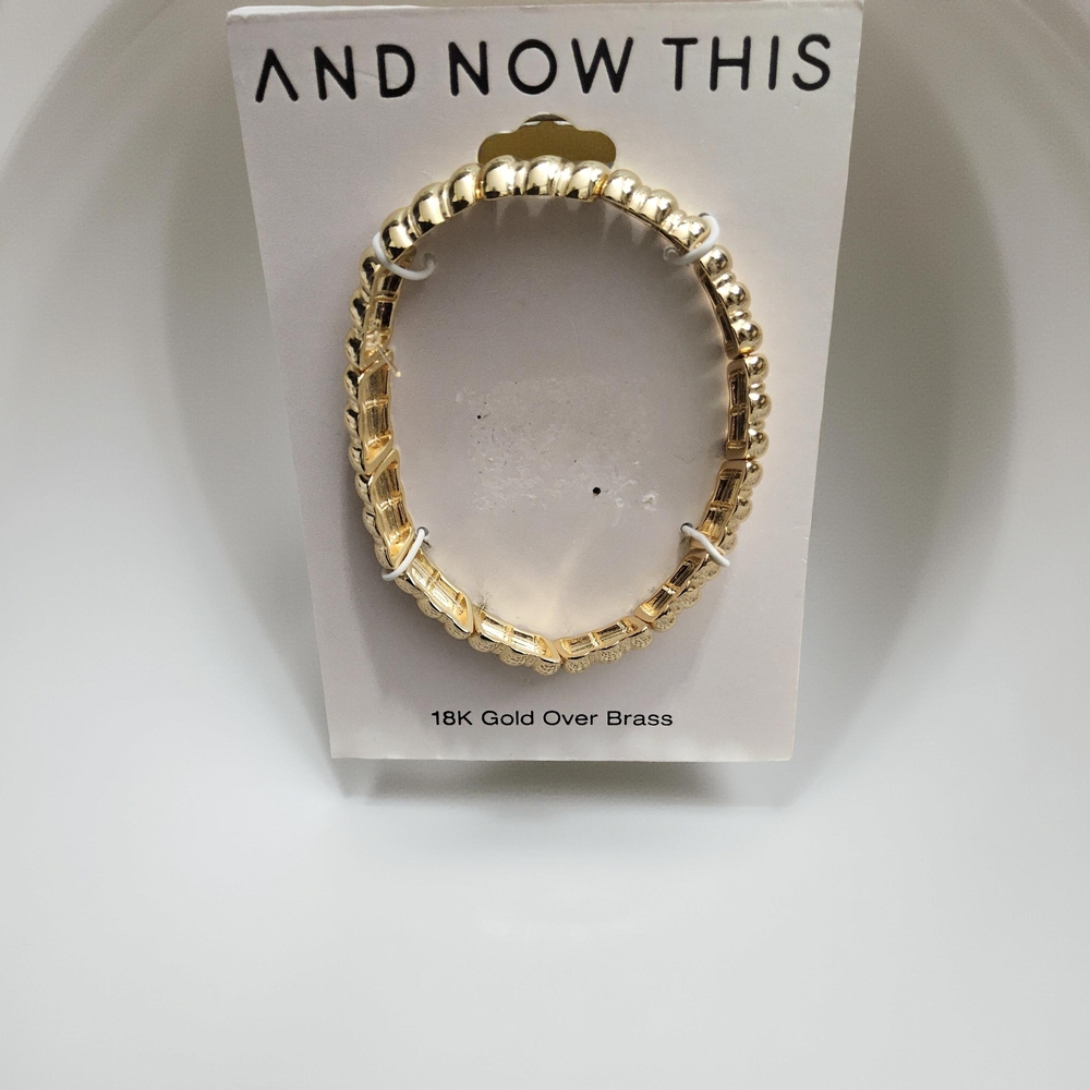 New And Now This 18K Gold Over Brass Bracelet
